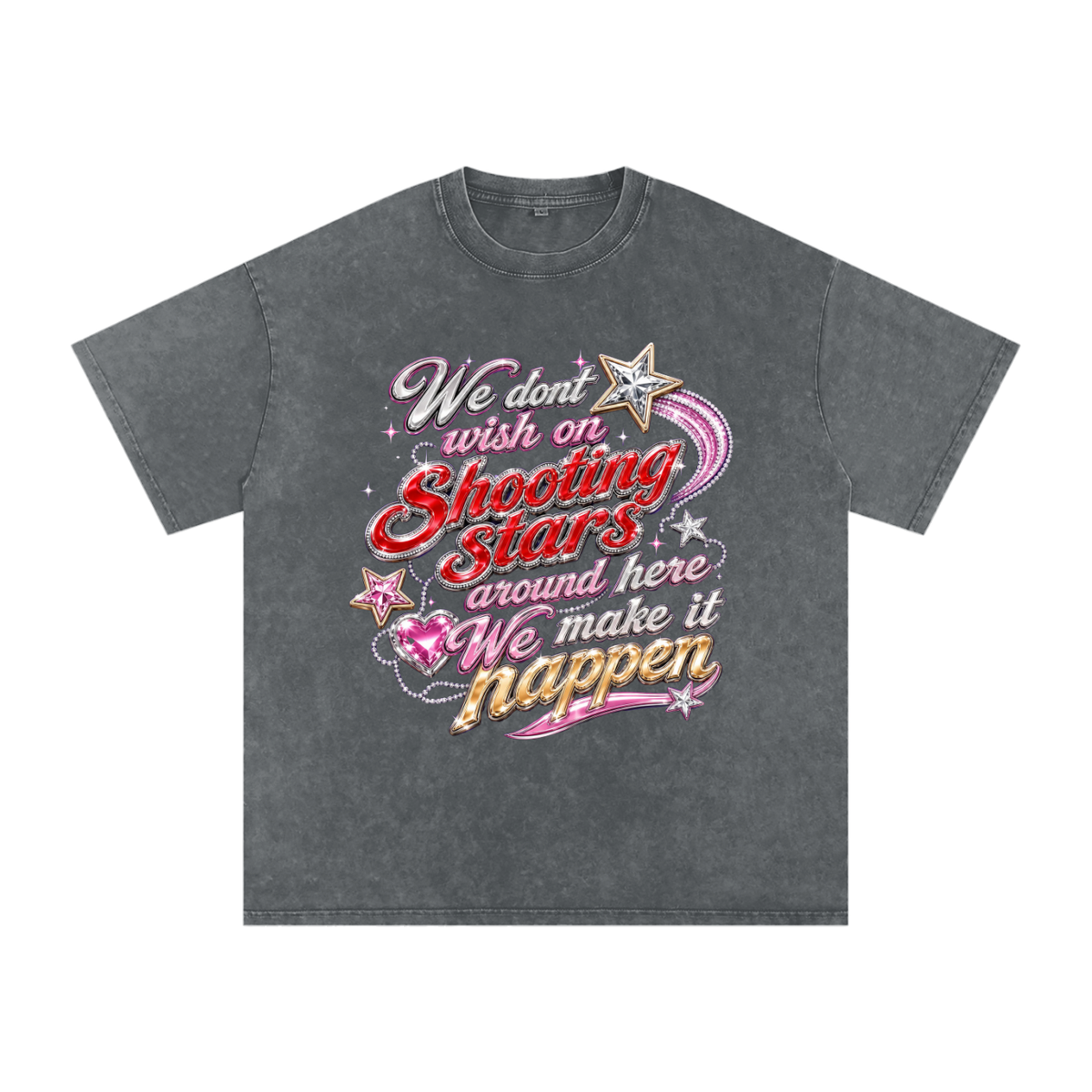 Snow Washed Oversized Cotton T-Shirt