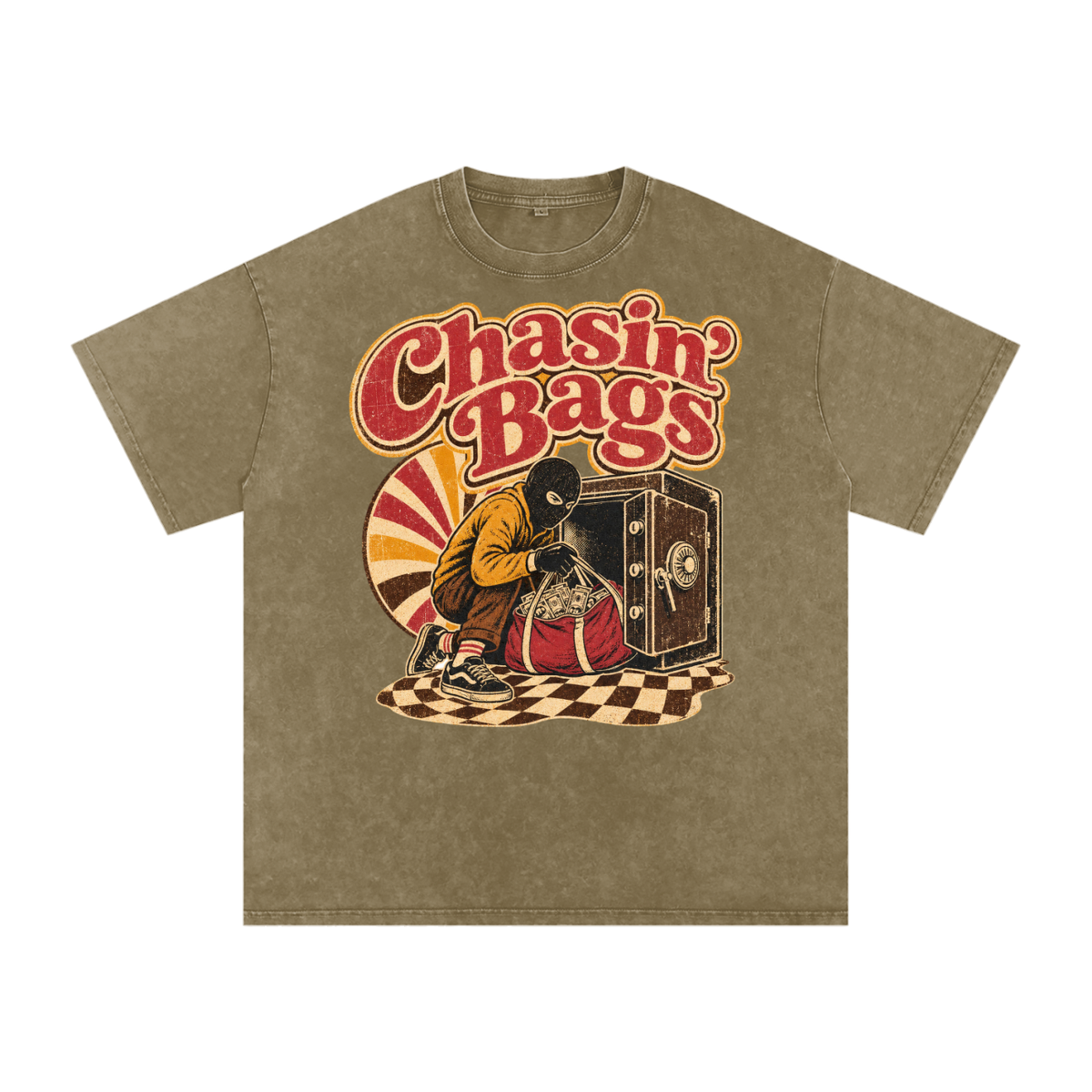 Snow Washed Oversized Cotton T-Shirt