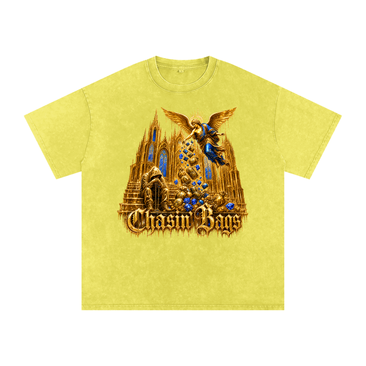 Snow Washed Oversized Cotton T-Shirt