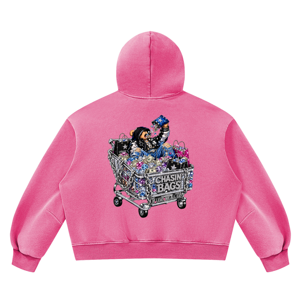 Unisex Vintage Wash Boxy Fleece Hoodie