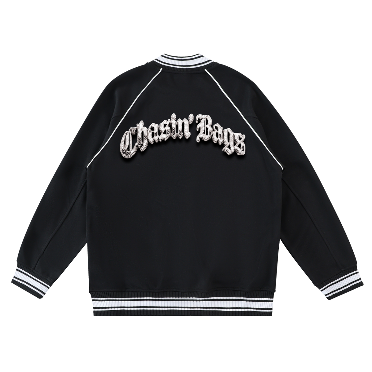 CB Contrast Trim Raglan Varsity Jacket