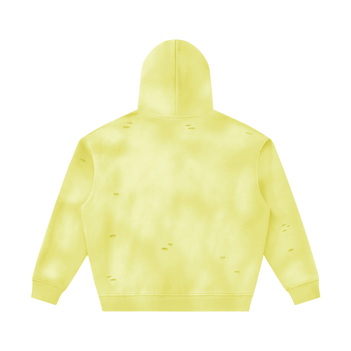Unisex Sunfade Frayed Fleece Hoodie (set 1)