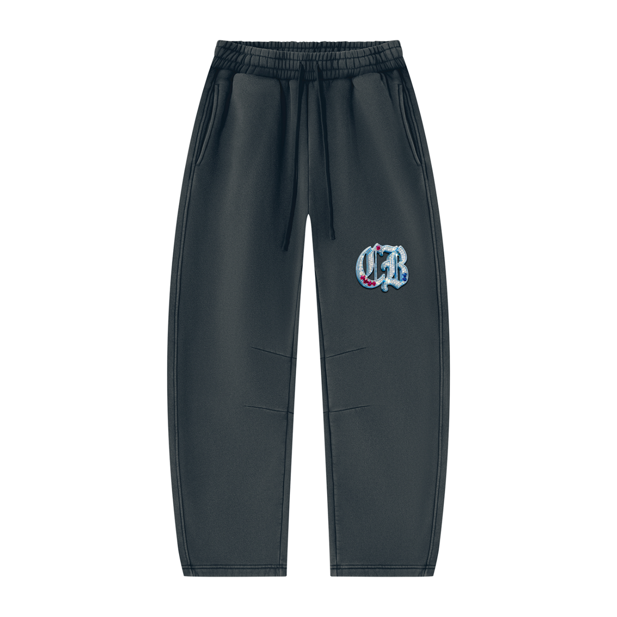 Unisex Vintage Wash Barrel Leg Fleece Sweatpants