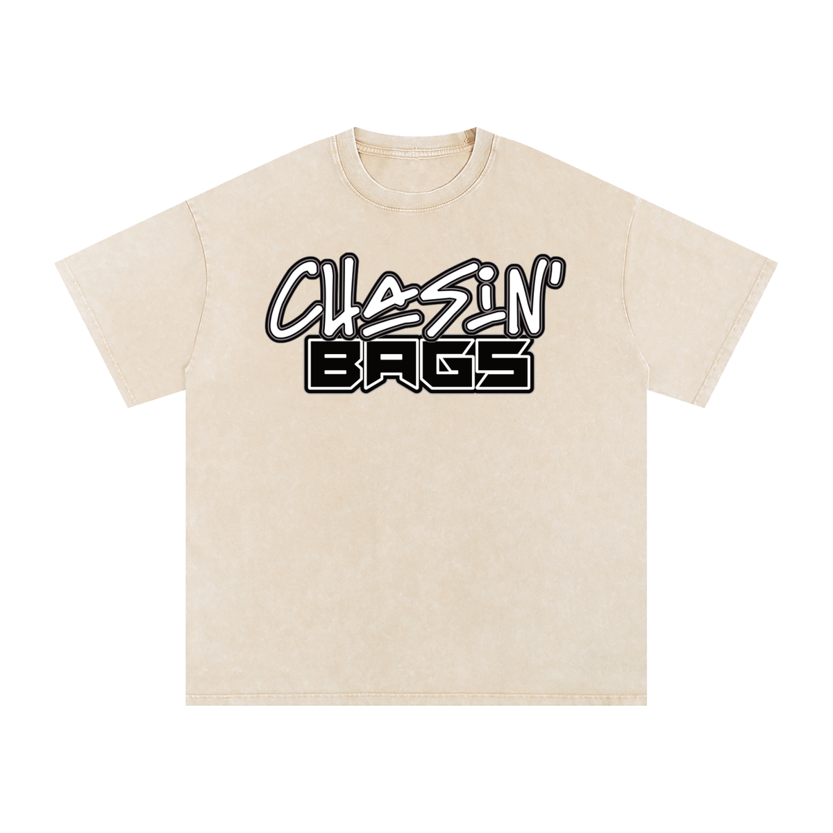 Snow Washed Oversized Cotton T-Shirt