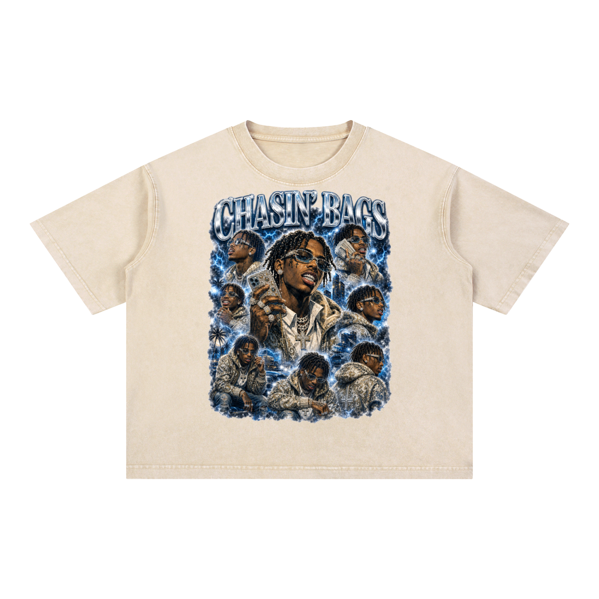 Icon drip Mineral Wash Boxy Cotton T-Shirt