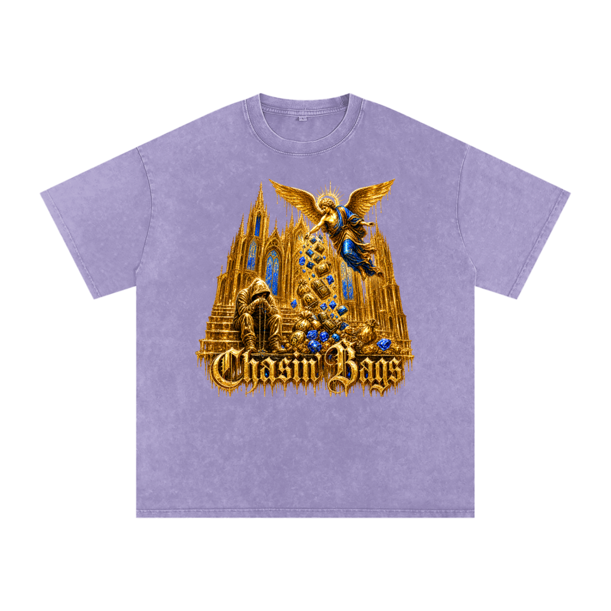 Snow Washed Oversized Cotton T-Shirt