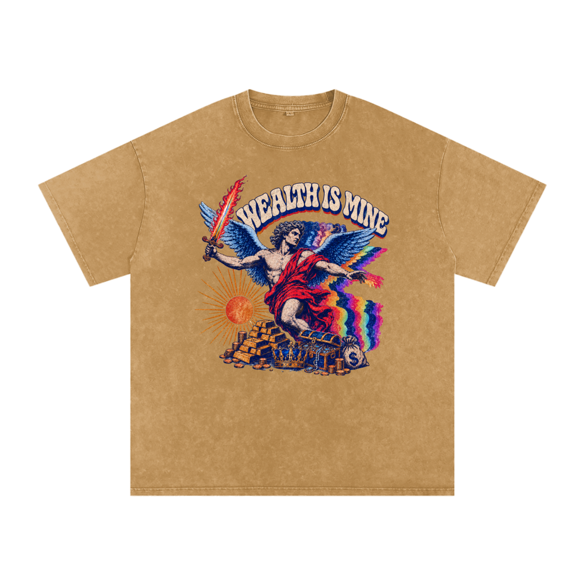 Snow Washed Oversized Cotton T-Shirt