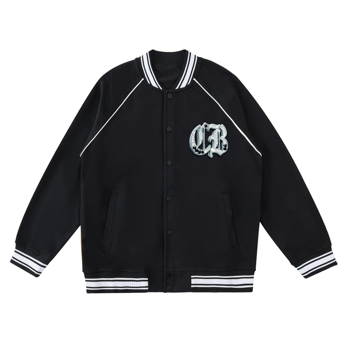 CB Contrast Trim Raglan Varsity Jacket