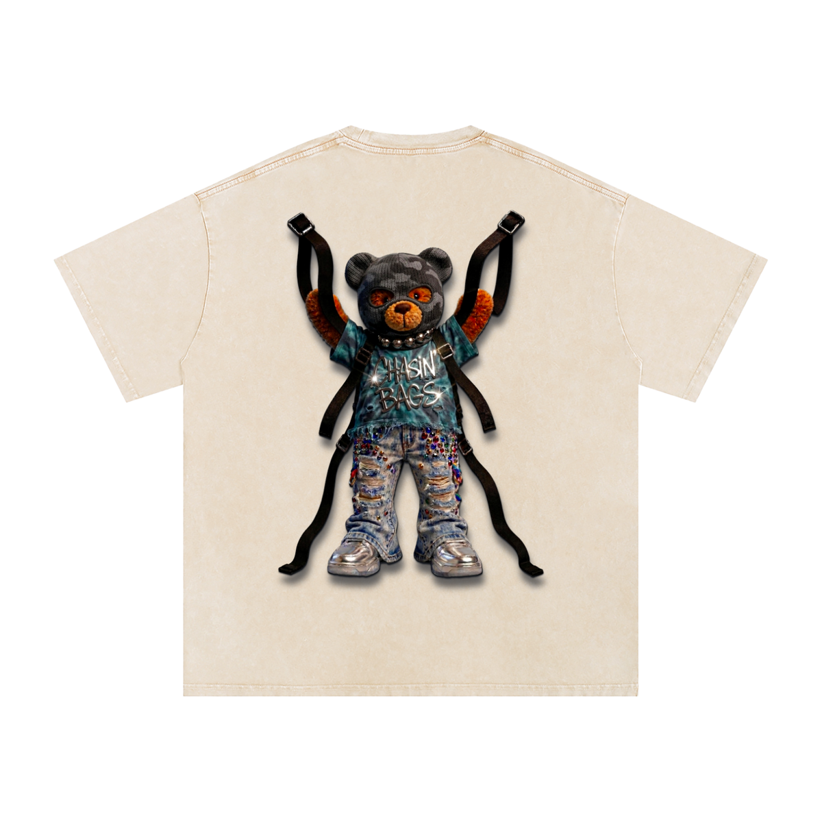 Snow Washed Oversized Cotton T-Shirt