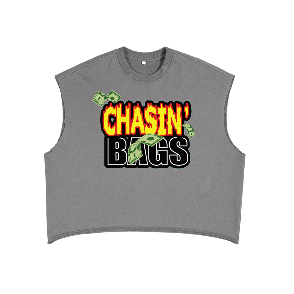 FLAME ICON ON French Terry Boxy Tank Top