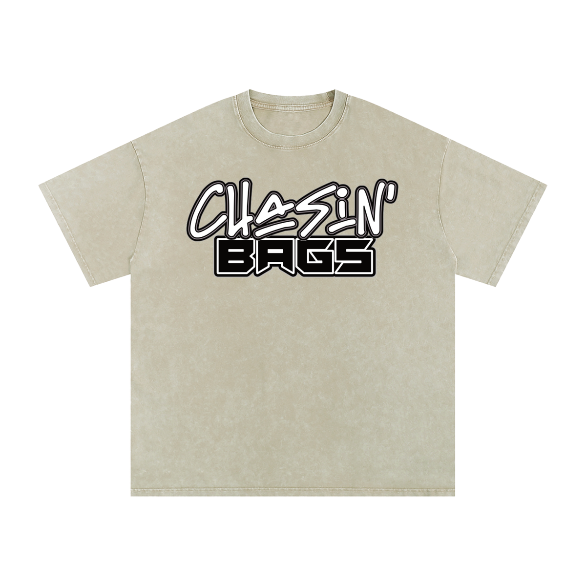 Snow Washed Oversized Cotton T-Shirt