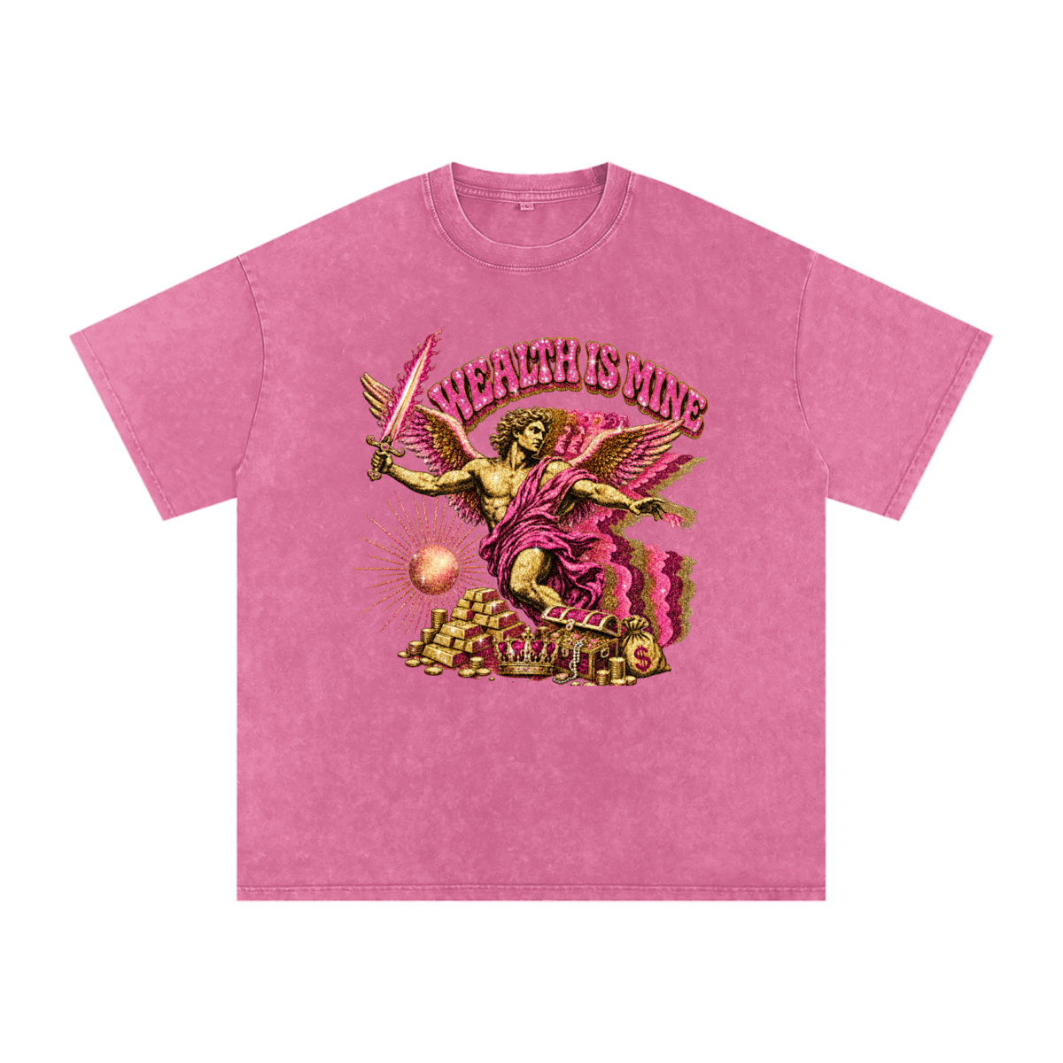 Snow Washed Oversized Cotton T-Shirt