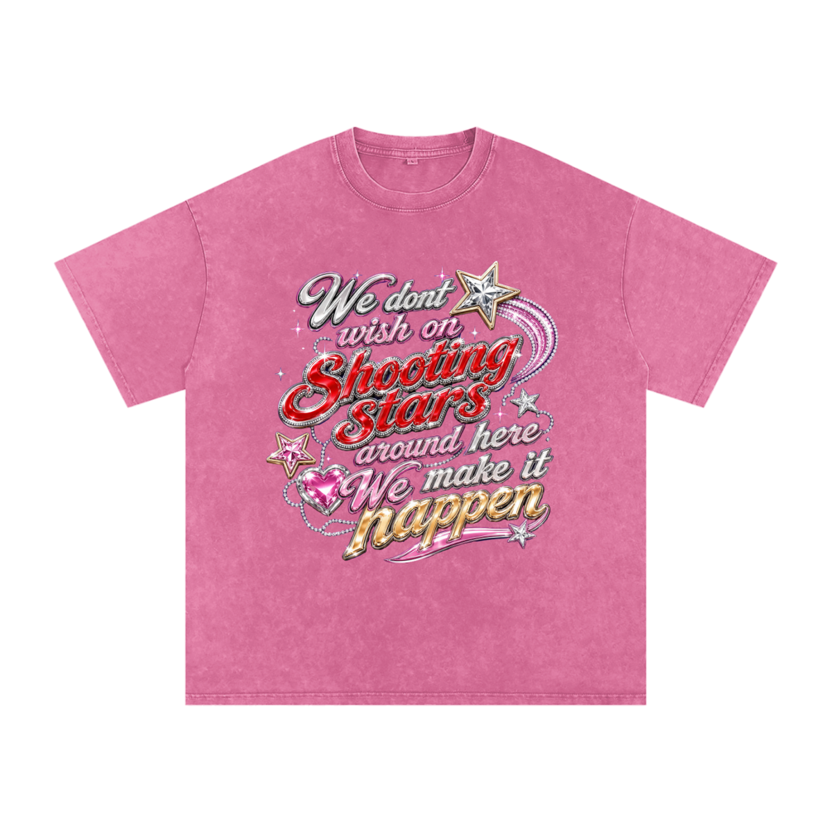 Snow Washed Oversized Cotton T-Shirt