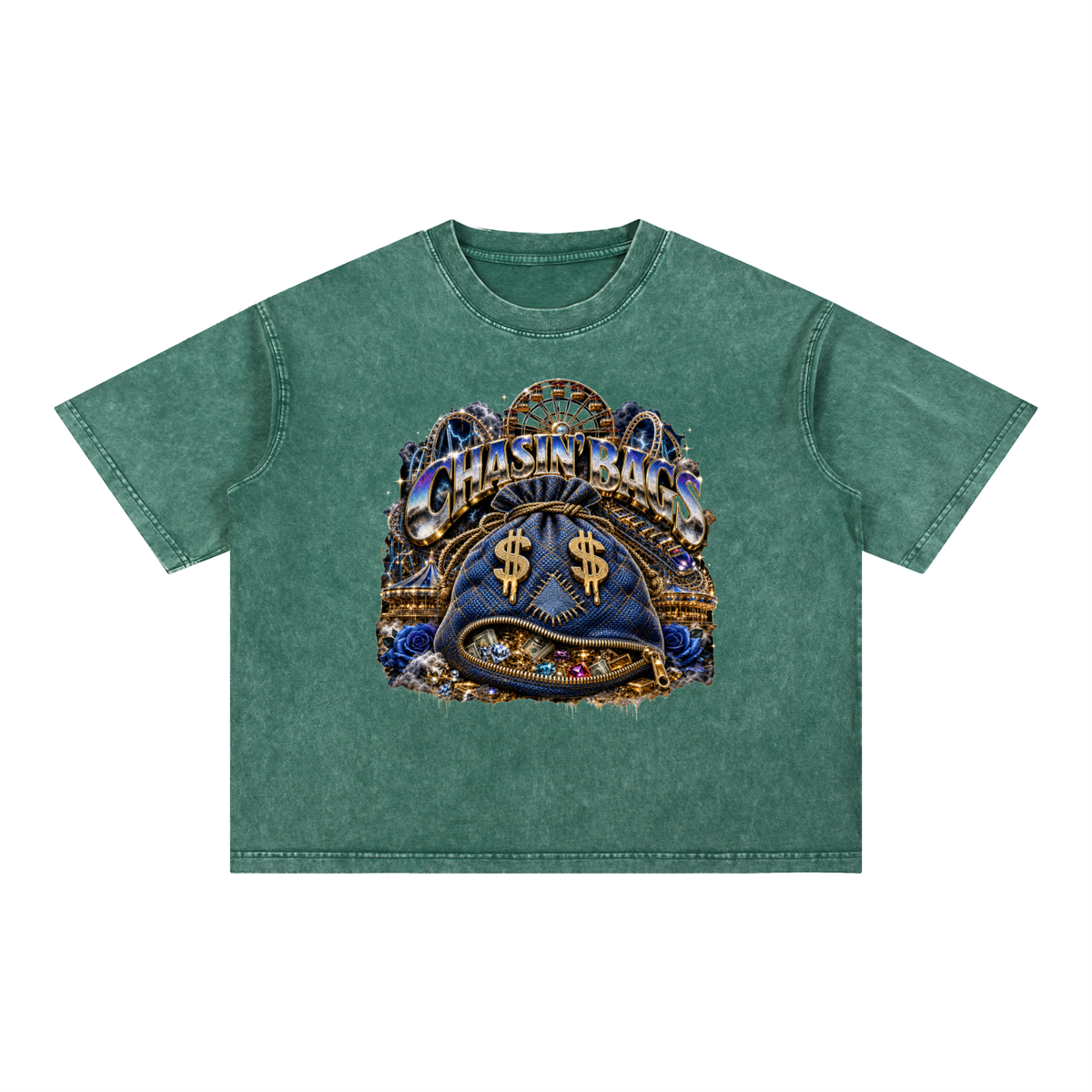 Mineral Wash Boxy Cotton T-Shirt