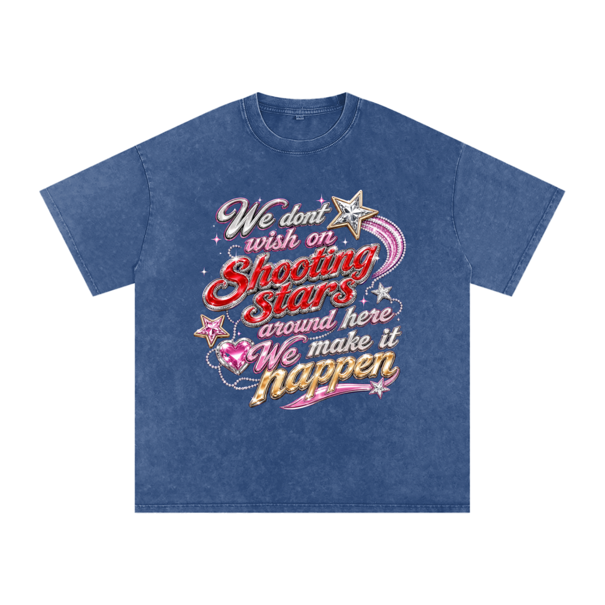 Snow Washed Oversized Cotton T-Shirt