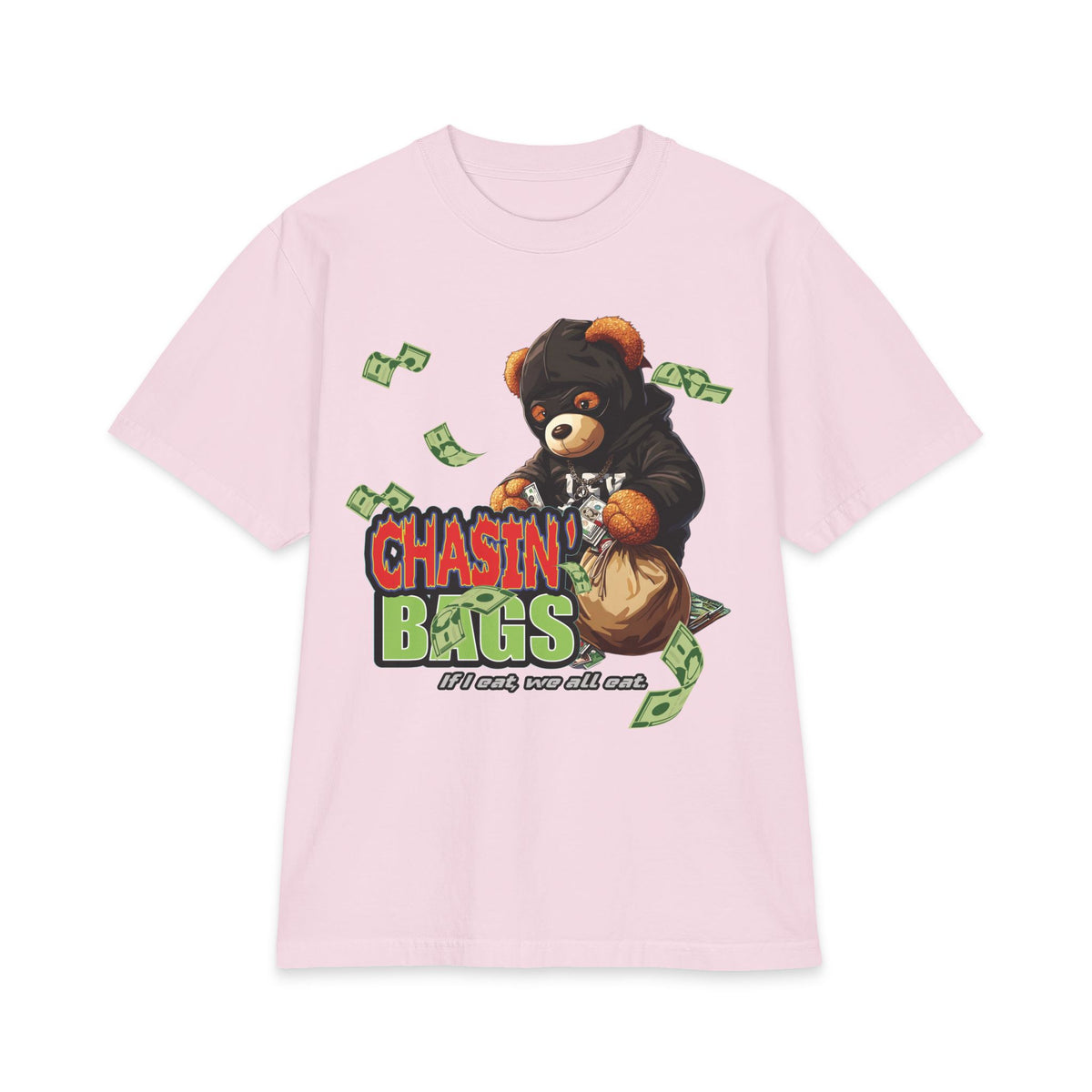 Chasin' Bags Bear Graphic Tee — Money Hustle Streetwear T-Shirt