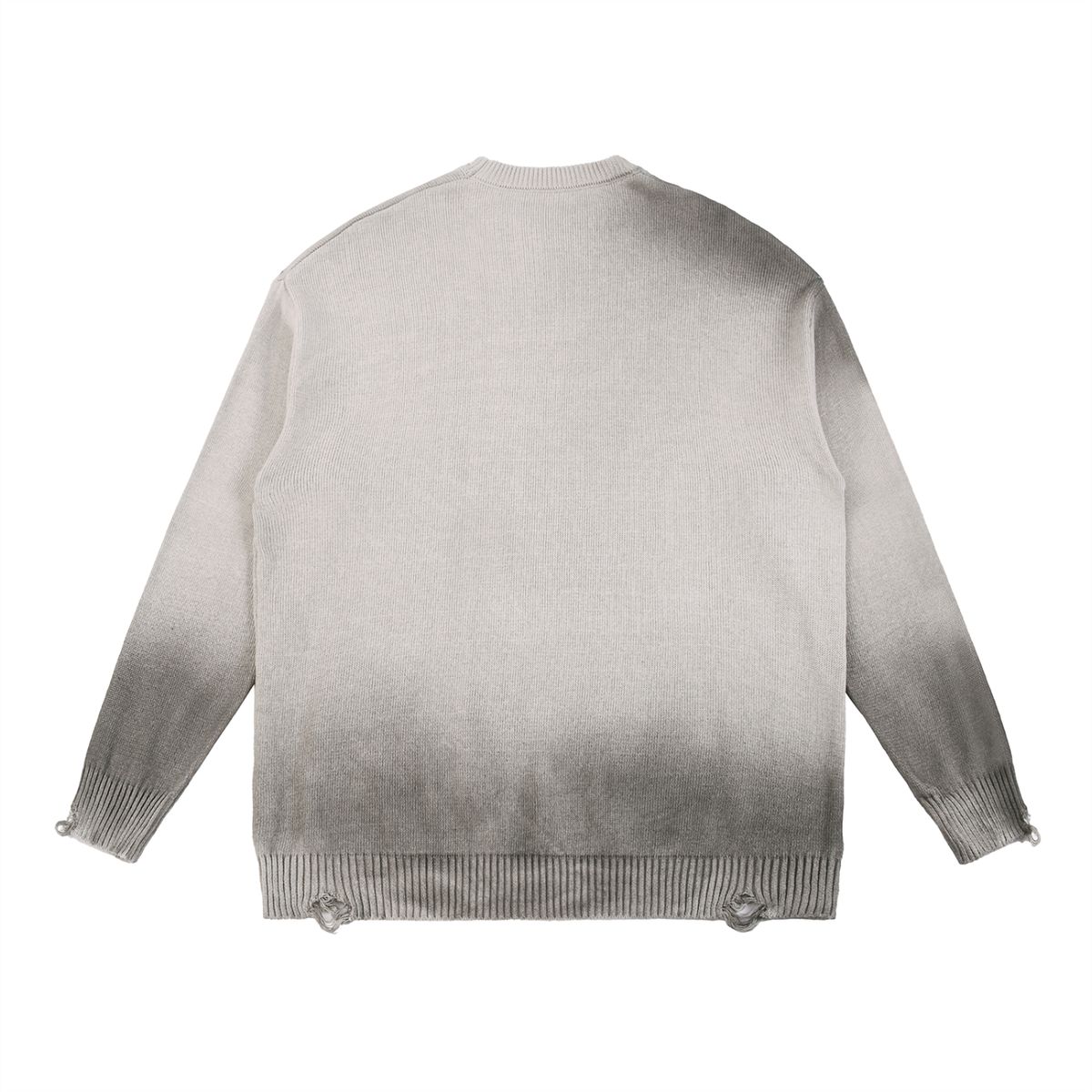 JESUS Sun Fade Distressed Ripped Crewneck sweater