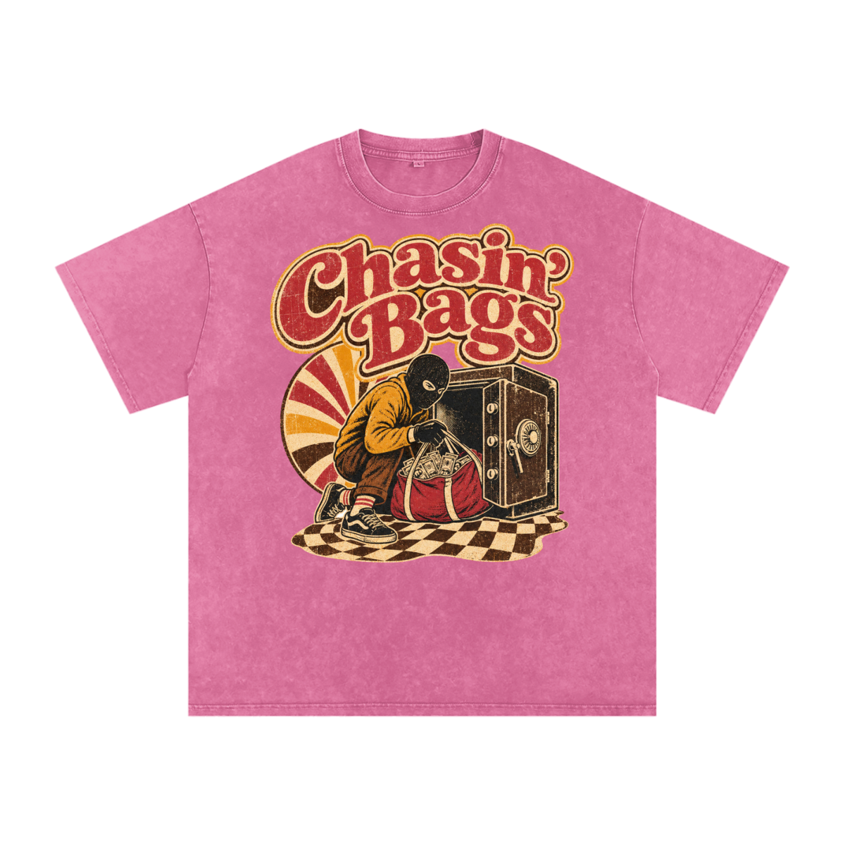 Snow Washed Oversized Cotton T-Shirt