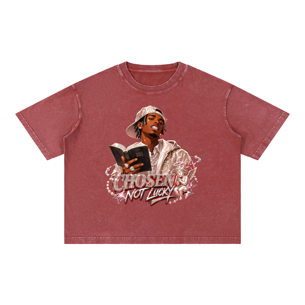 PRAY Mineral Wash Boxy Cotton T-Shirt