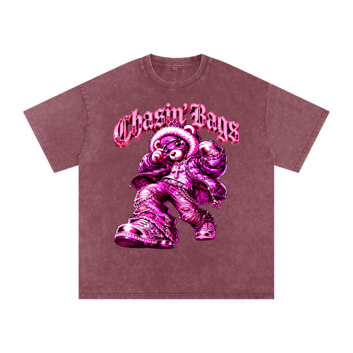 Snow Washed Oversized Cotton T-Shirt