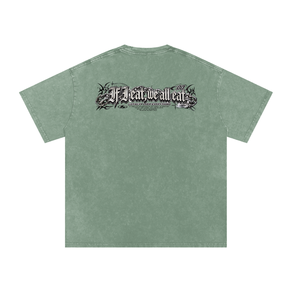 IF I EAT BEARY ON Snow Washed Oversized Cotton T-Shirt