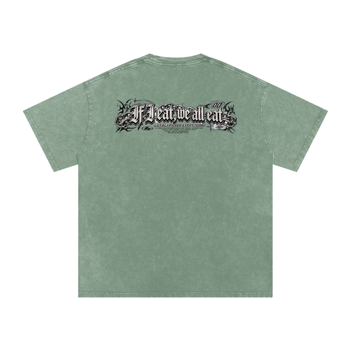 IF I EAT BEARY ON Snow Washed Oversized Cotton T-Shirt