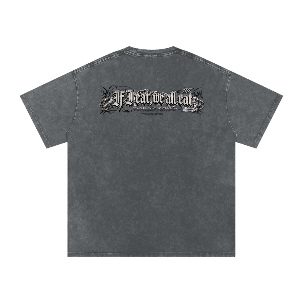 IF I EAT BEARY ON Snow Washed Oversized Cotton T-Shirt