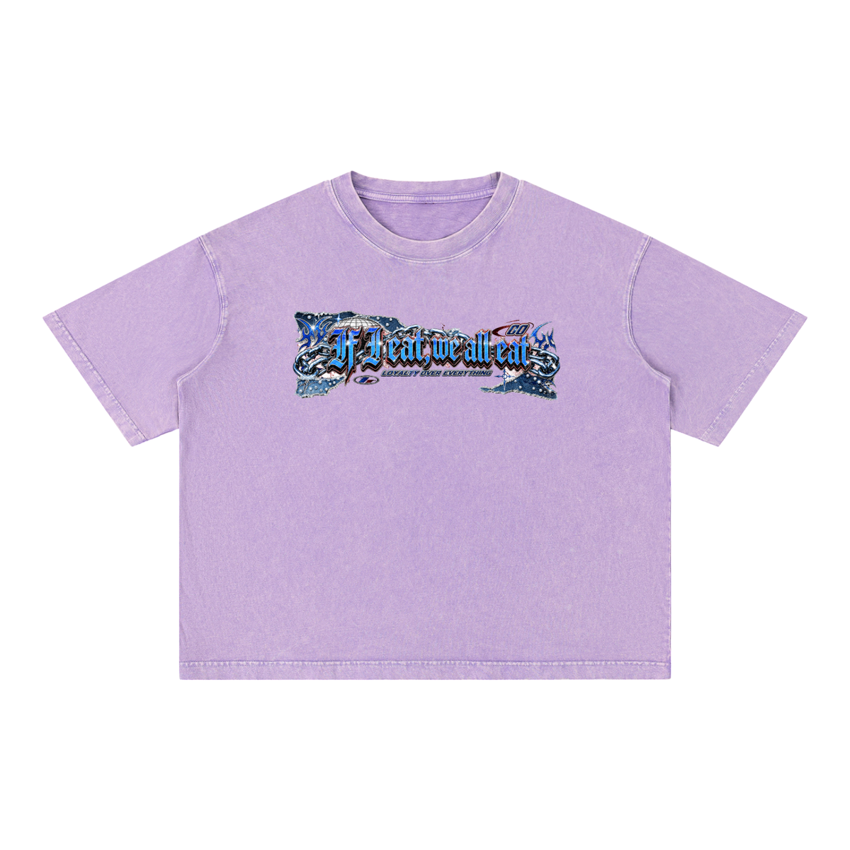 IF I EAT..Mineral Wash Boxy Cotton T-Shirt