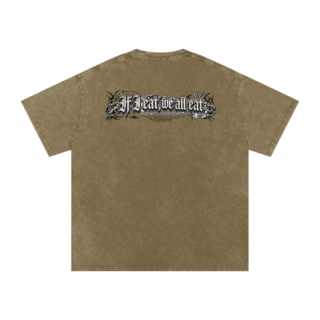 IF I EAT BEARY ON Snow Washed Oversized Cotton T-Shirt