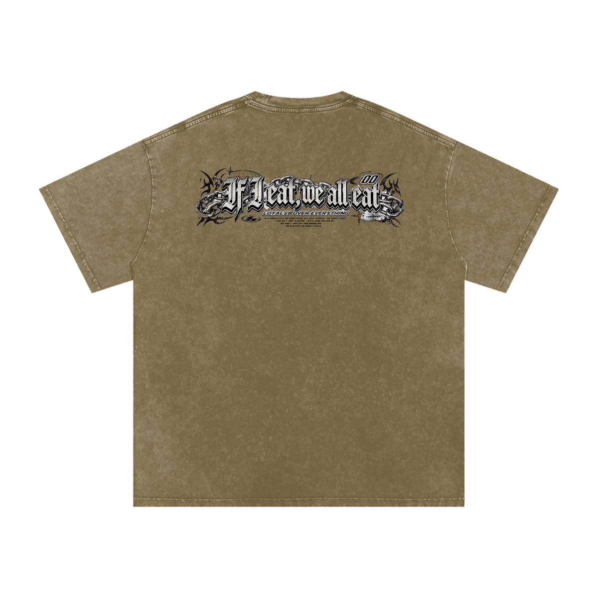 IF I EAT BEARY ON Snow Washed Oversized Cotton T-Shirt