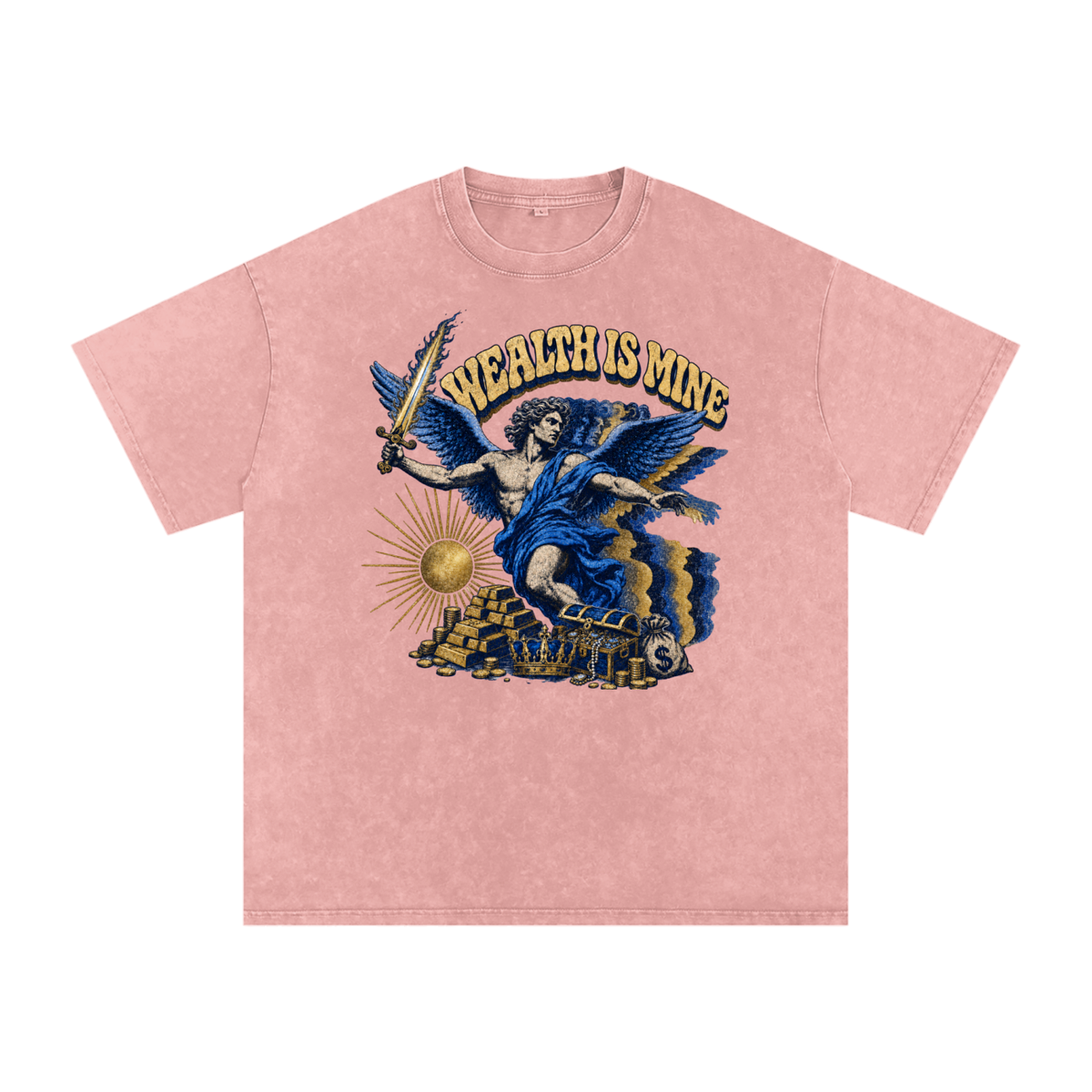 Snow Washed Oversized Cotton T-Shirt