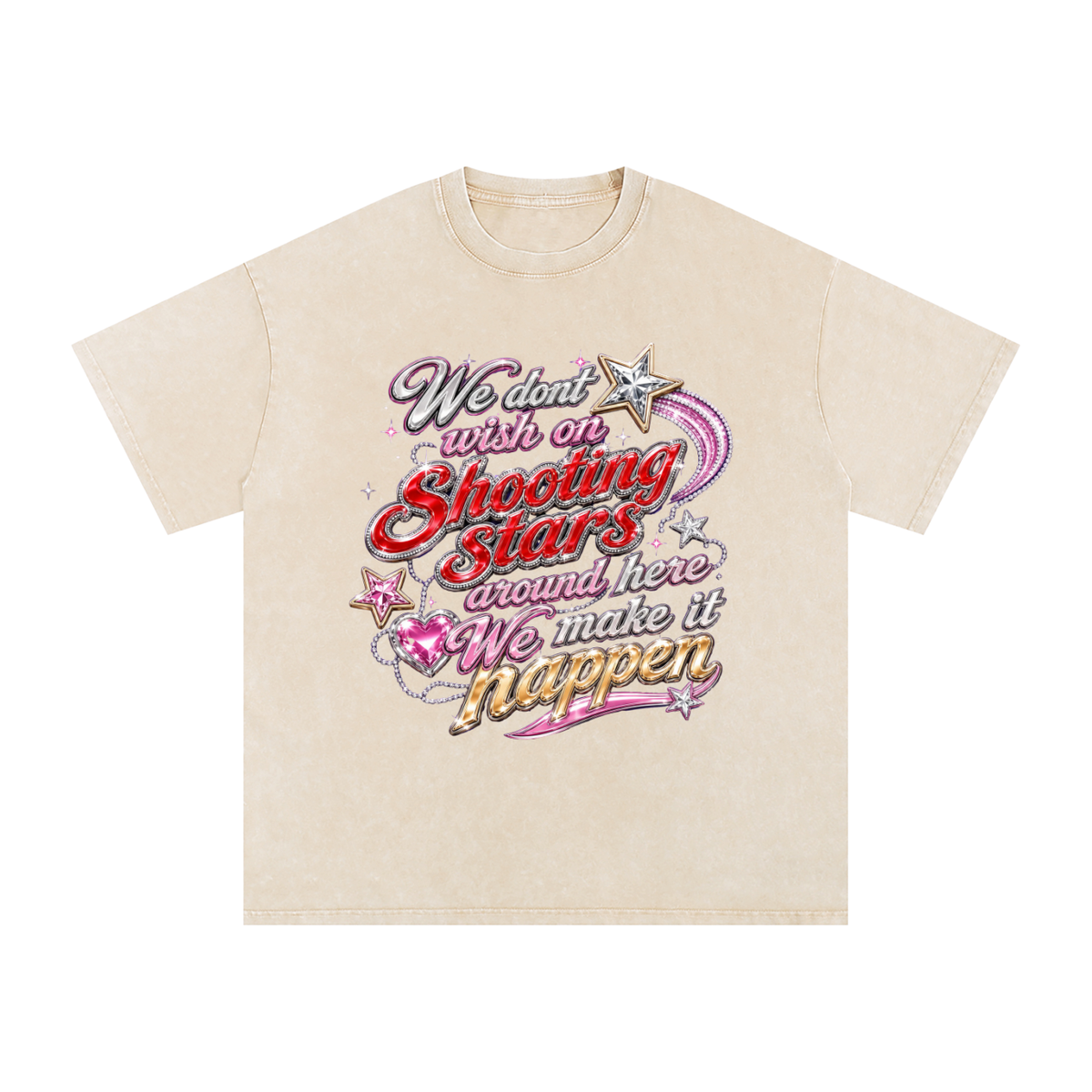 Snow Washed Oversized Cotton T-Shirt