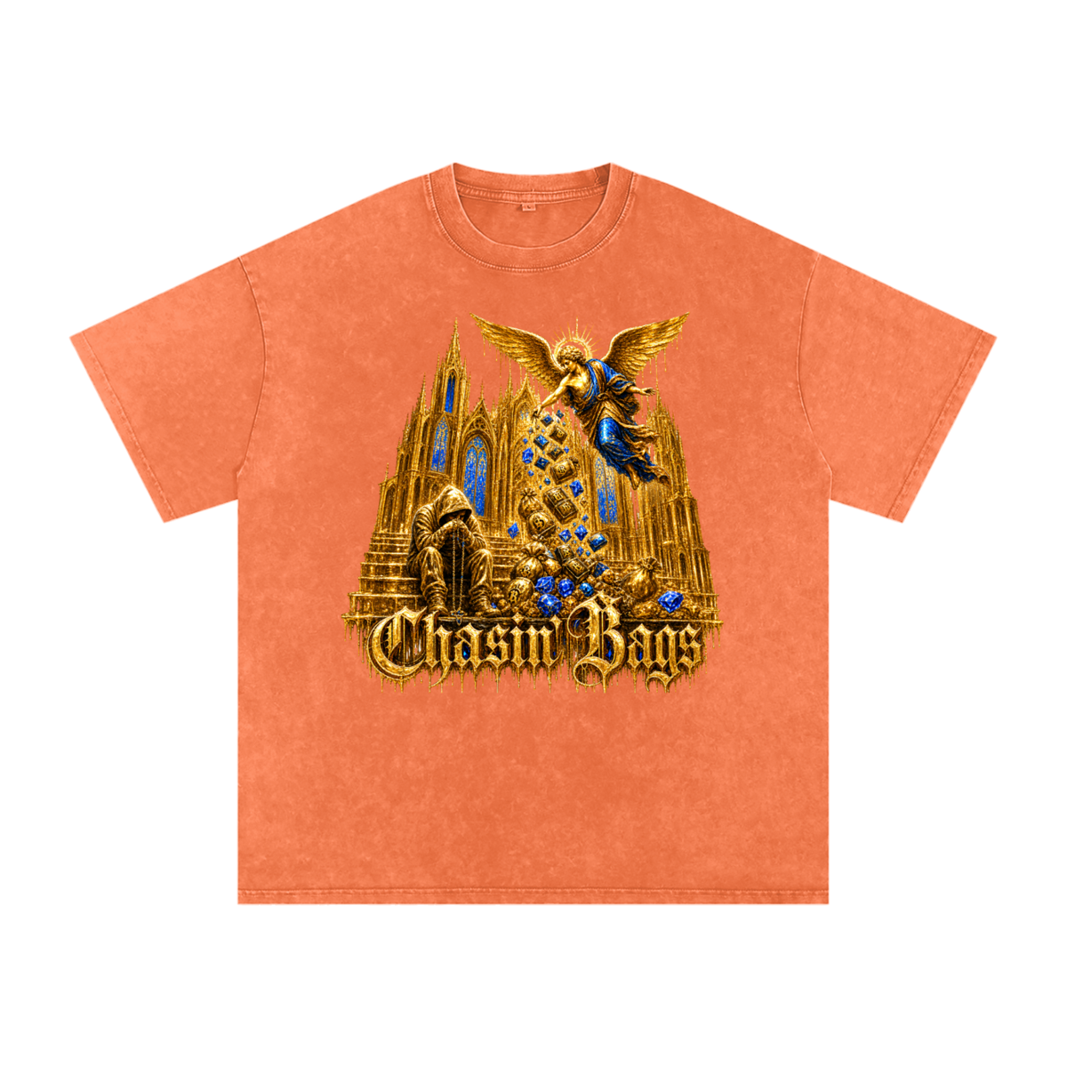 Snow Washed Oversized Cotton T-Shirt