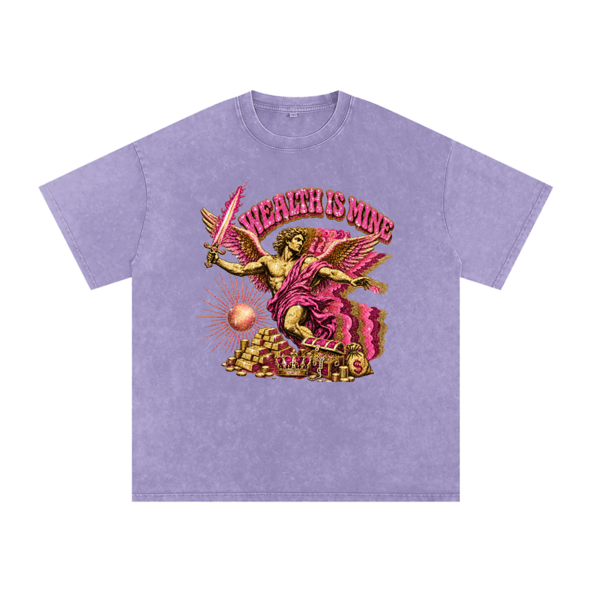 Snow Washed Oversized Cotton T-Shirt