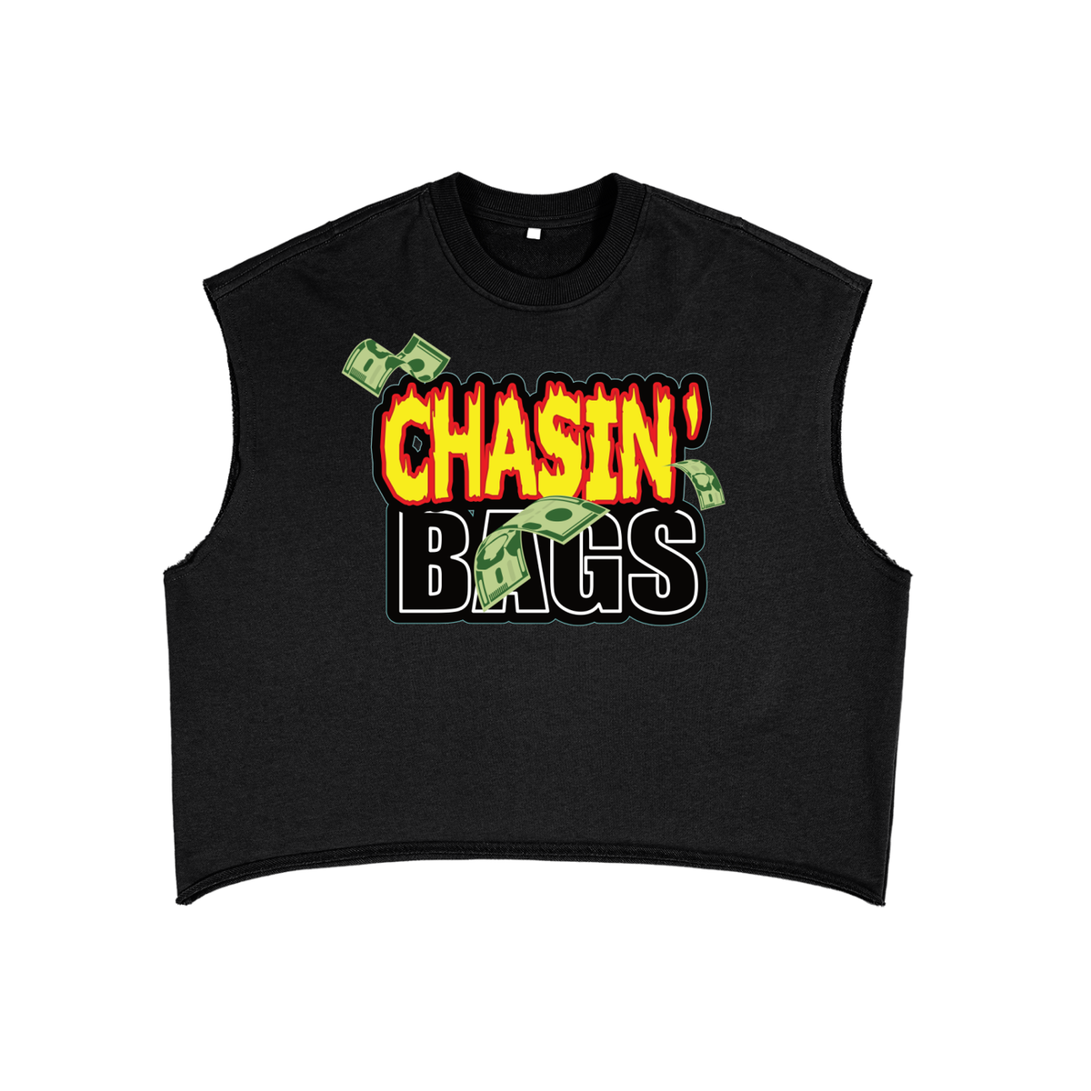 FLAME ICON ON French Terry Boxy Tank Top