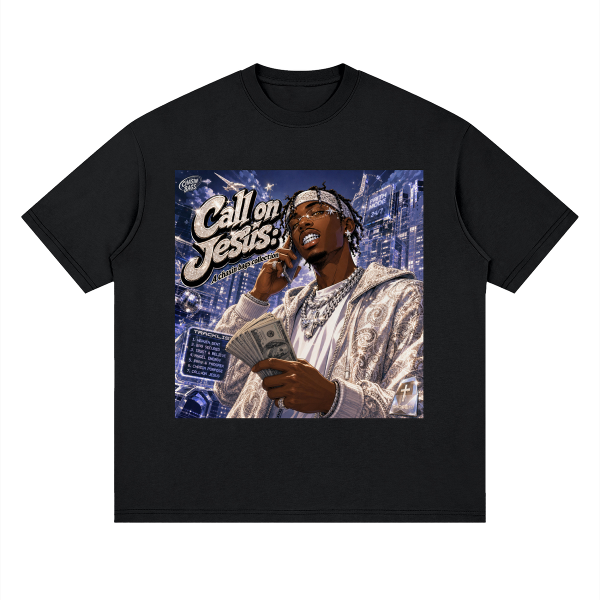 Jesus Streetwear Loose Drop Shoulder T-Shirt