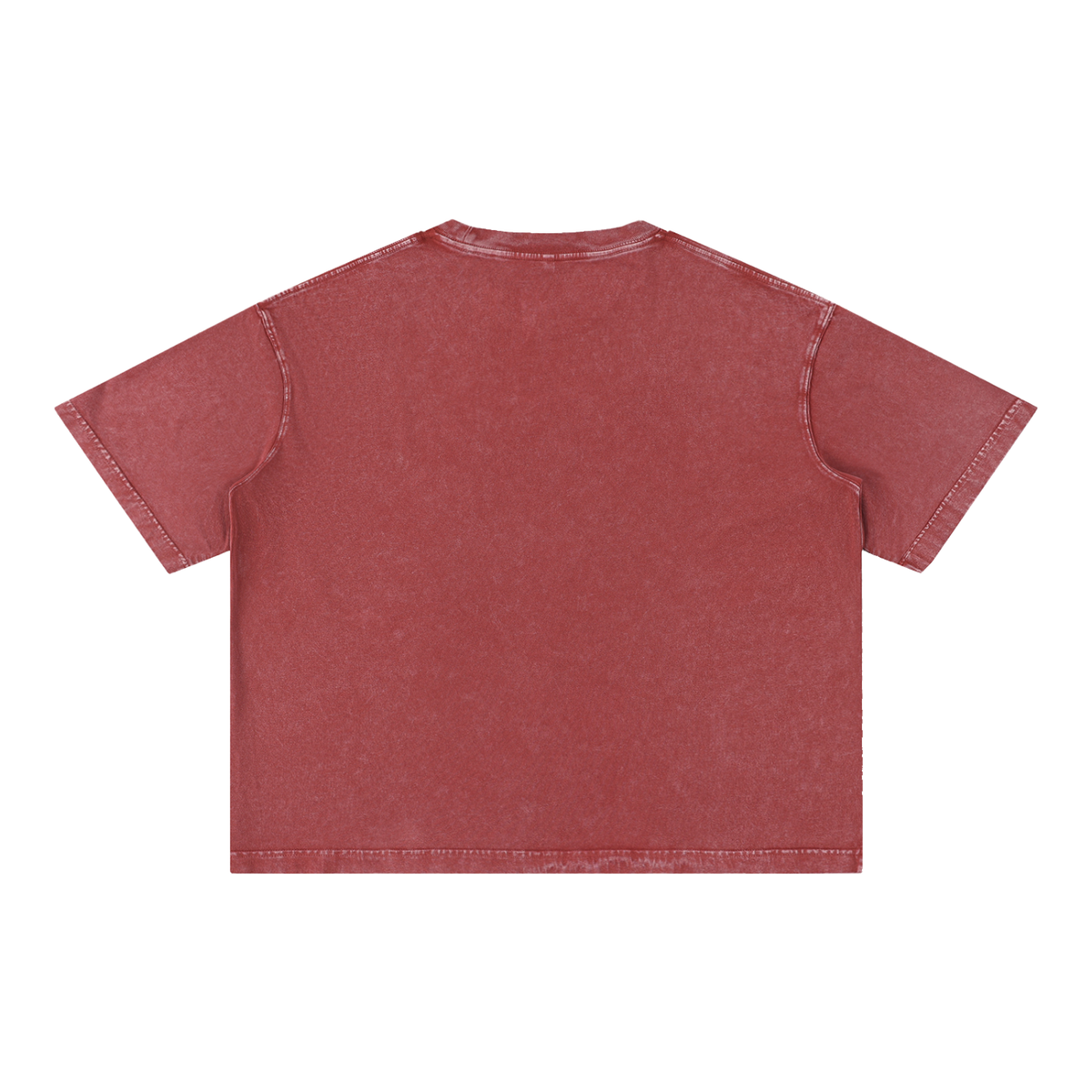 CB WHITE EMBROIDERY on a Mineral Wash Boxy Cotton T-Shirt