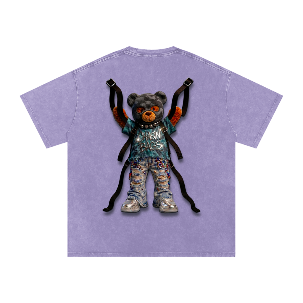 Snow Washed Oversized Cotton T-Shirt