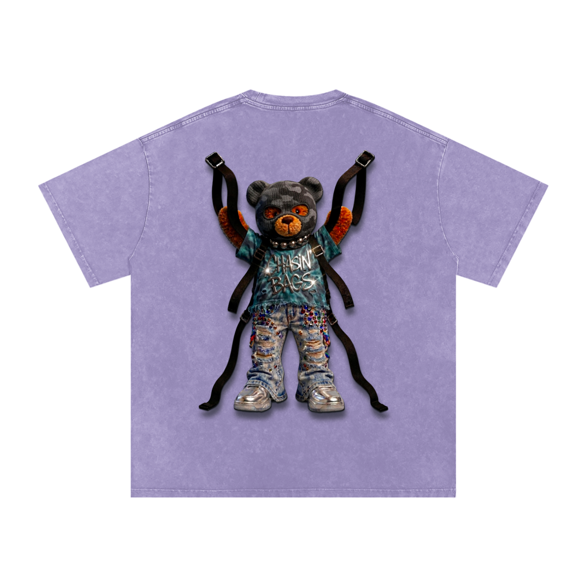 Snow Washed Oversized Cotton T-Shirt