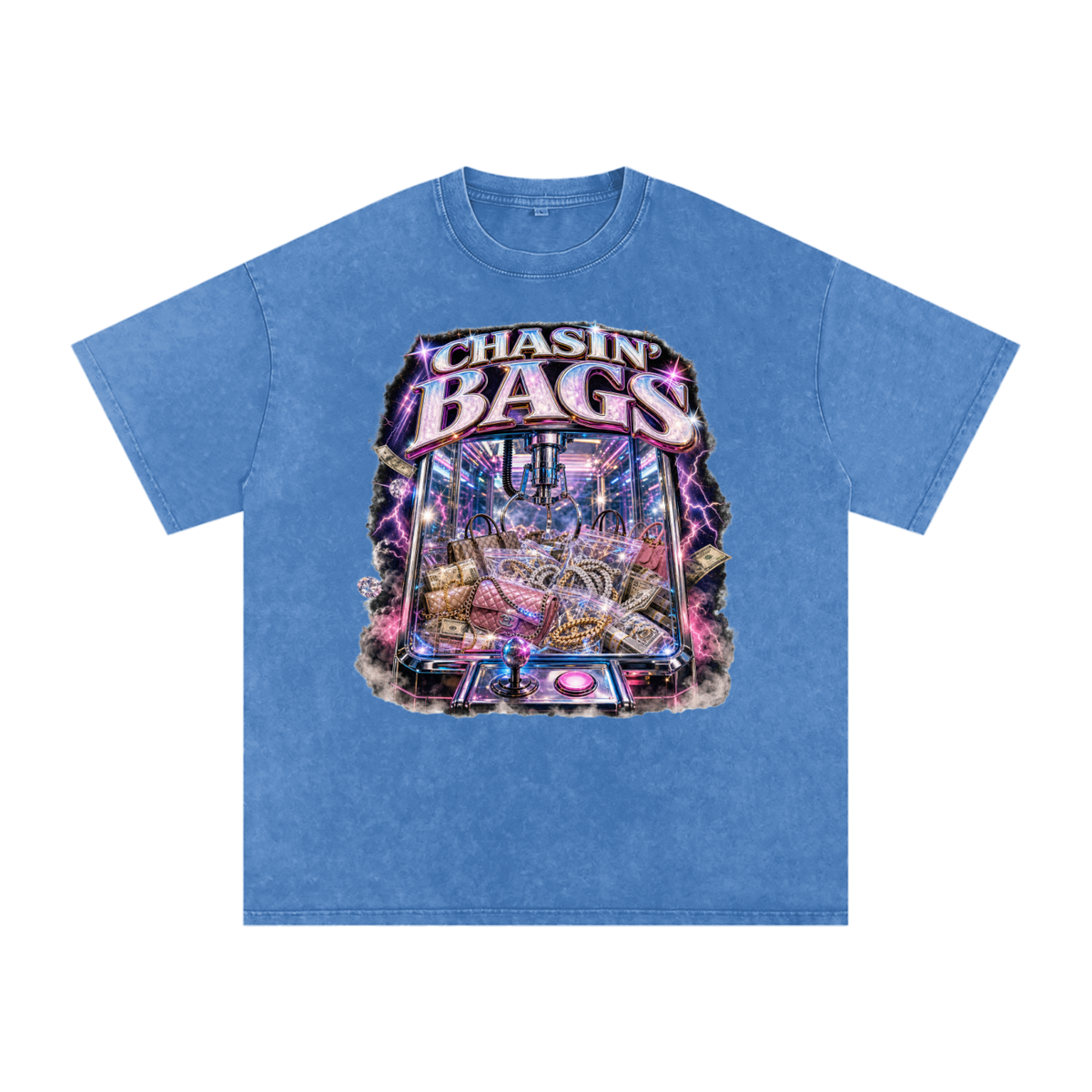 Snow Washed Oversized Cotton T-Shirt