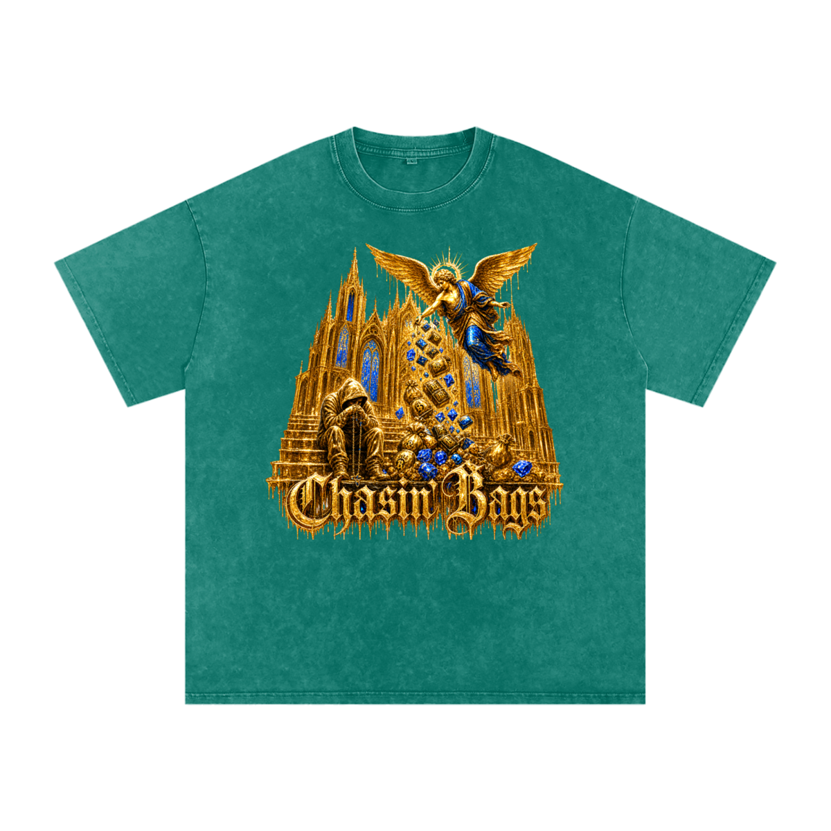 Snow Washed Oversized Cotton T-Shirt