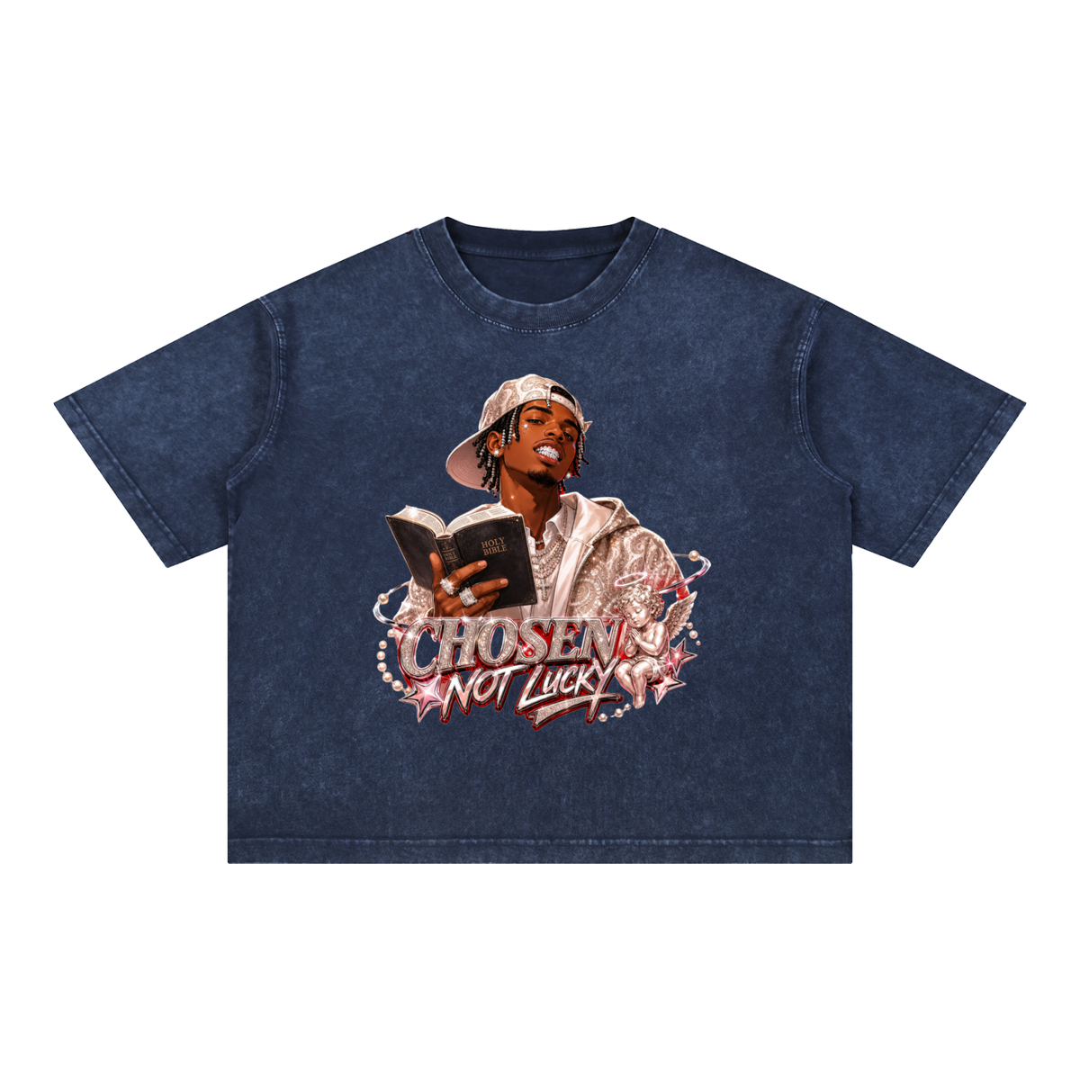 PRAY Mineral Wash Boxy Cotton T-Shirt