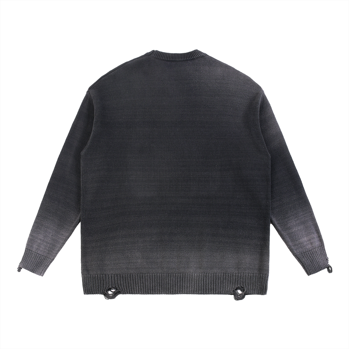 JESUS Sun Fade Distressed Ripped Crewneck sweater