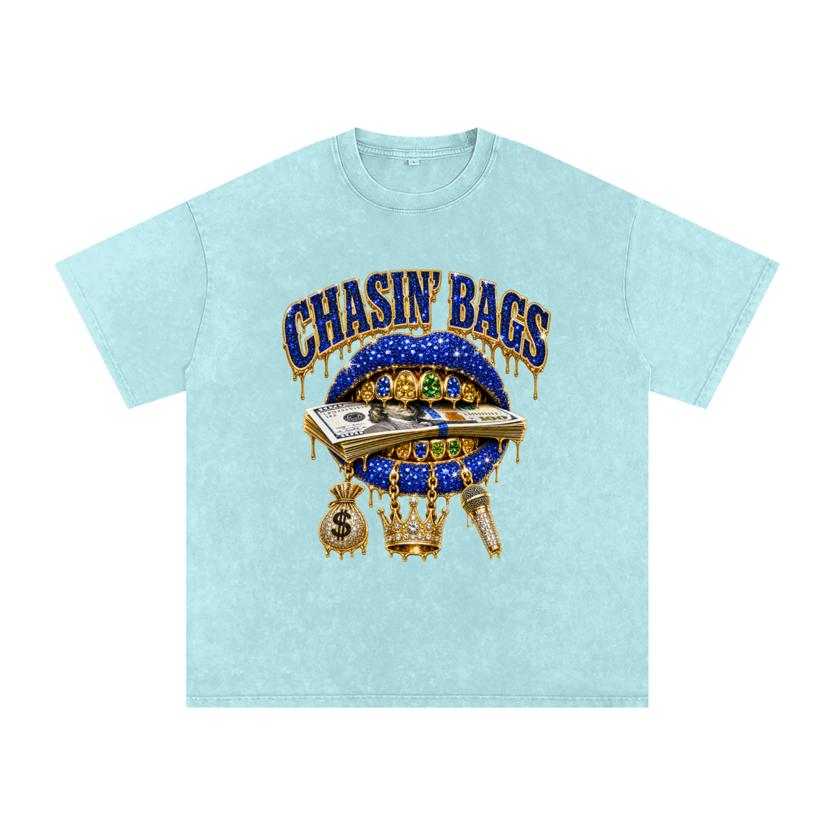 Snow Washed Oversized Cotton T-Shirt
