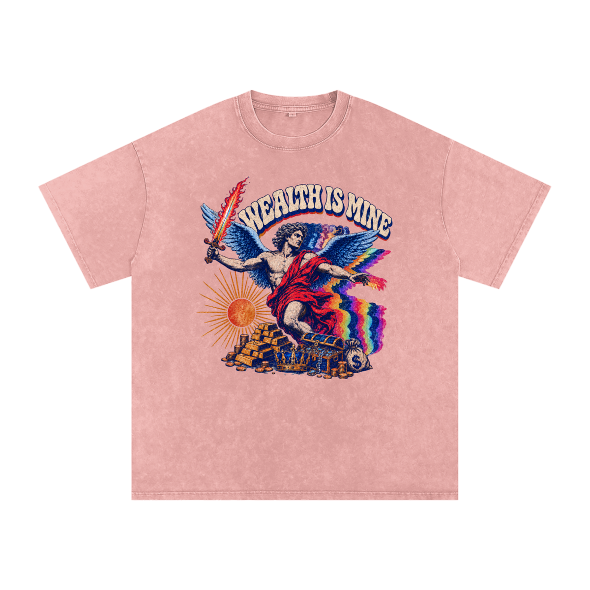 Snow Washed Oversized Cotton T-Shirt