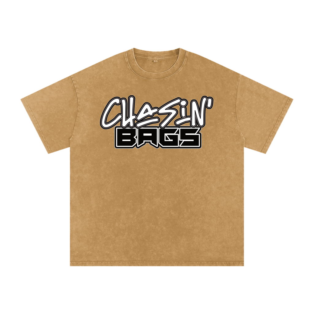 Snow Washed Oversized Cotton T-Shirt
