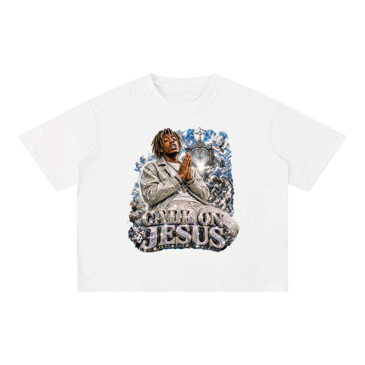 CALL ON Mineral Wash Boxy Cotton T-Shirt