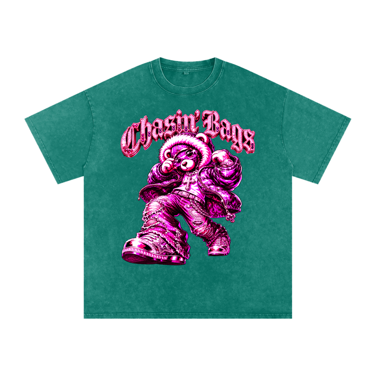 Snow Washed Oversized Cotton T-Shirt