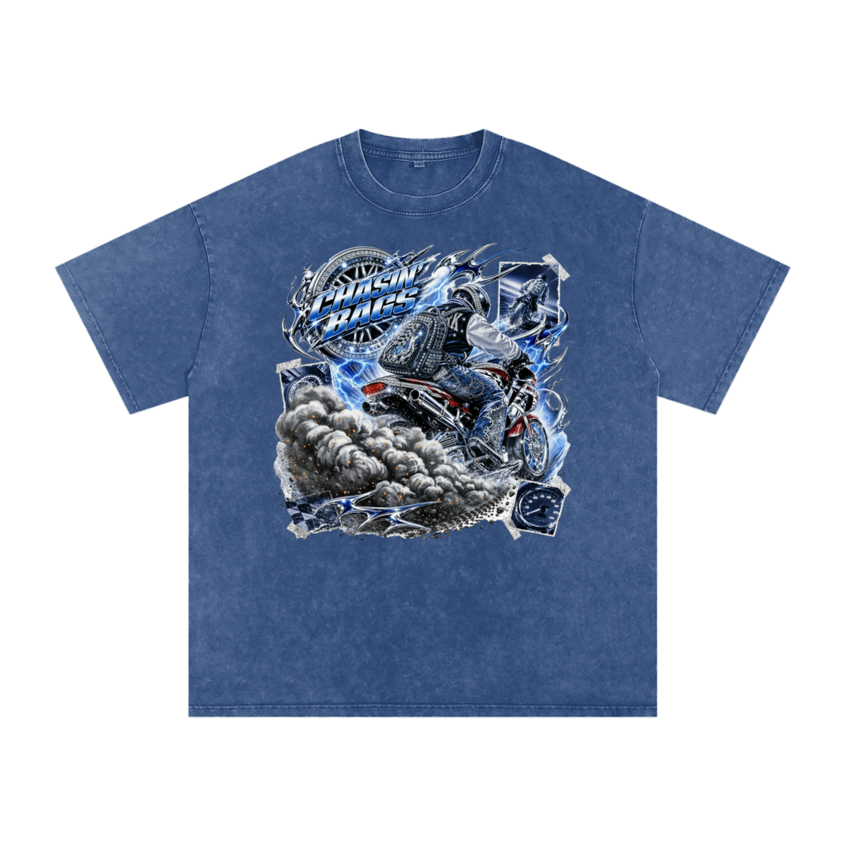 Snow Washed Oversized Cotton T-Shirt