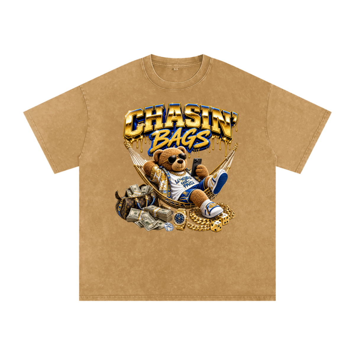 Snow Washed Oversized Cotton T-Shirt
